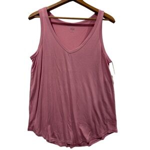 ANA A New Approach Womens V-Neck Tank Top‎ Eternal Rose Pink ADXVN1004V153B6 L